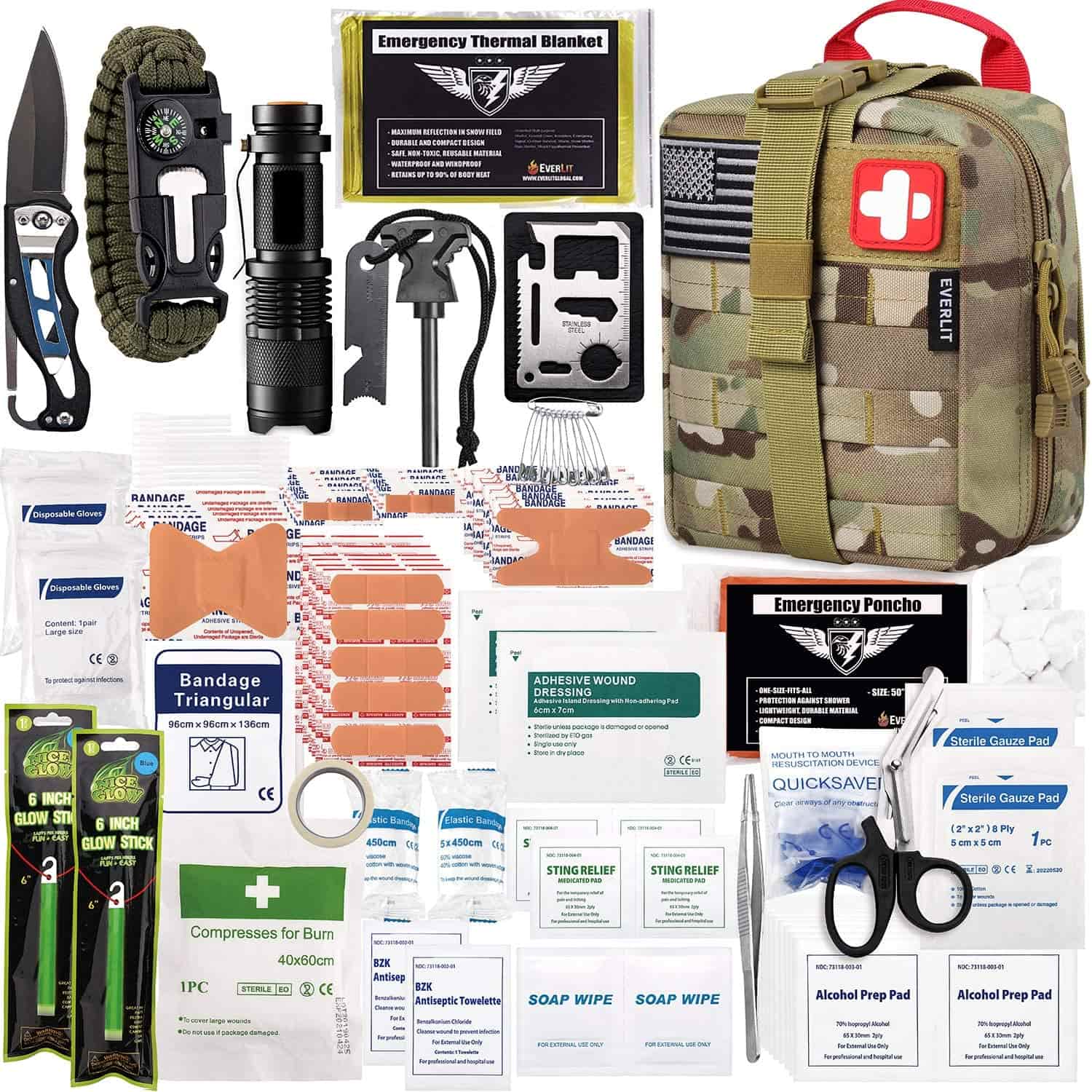 Camo superessendam primum auxilium Ornamentum continet CCL Piece Primo Aid Kit