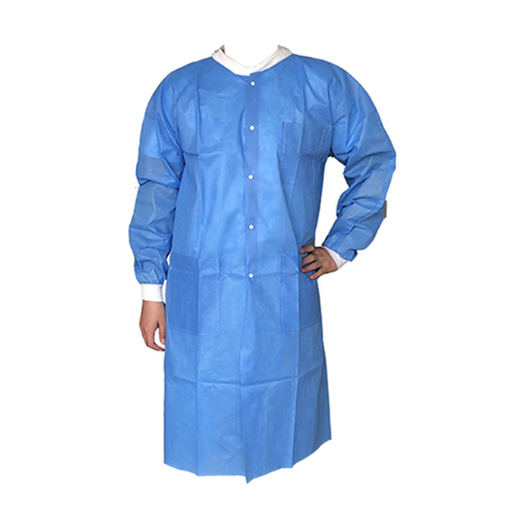 PROMPTU Pp et Pe Nonwoven Acidum Resistant Medical Blue Lab Coat