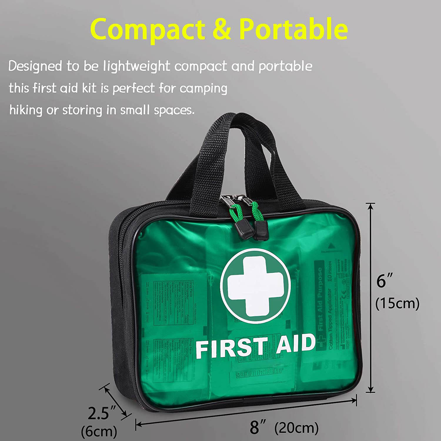 Green Primum auxilium Handbag cum CC Piece hospitalis Grade Medical Supplies